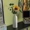 Uniquewise Contemporary White Cylinder Shaped Ceramic Table Flower Vase Holder, 9 Inch QI004364.M - alternate 3